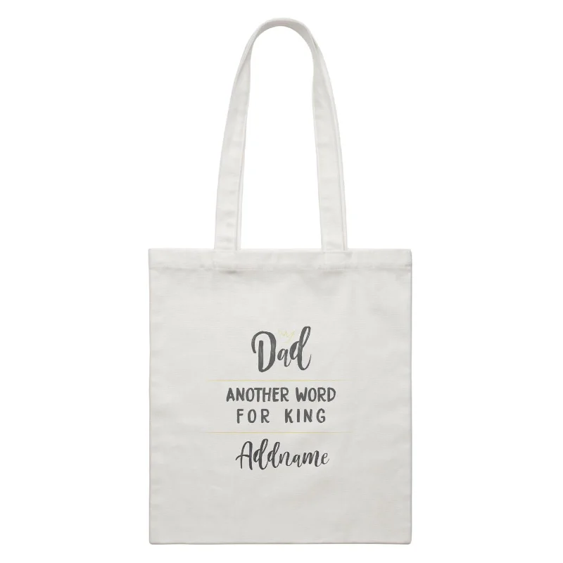 Military - Inspired Canvas Rucksack for Outdoor AdventuresAnother Word Family Dad Another Word For King Addname White Canvas Bag