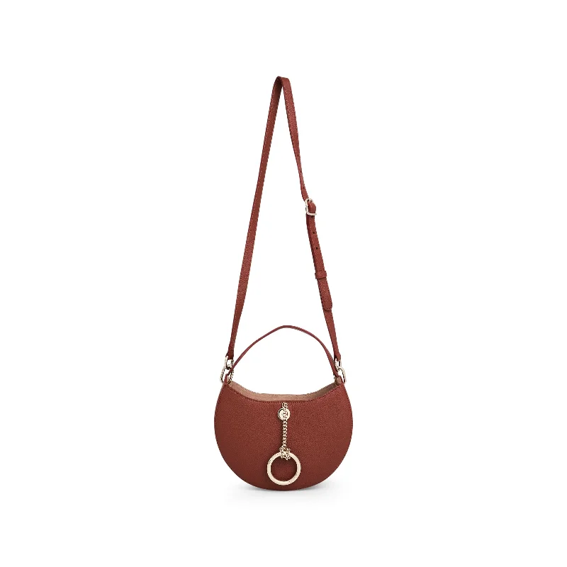 Linen Bucket Bag in Natural Beige with Braided Strap for a Rustic Summer EnsembleChloe Arlene Small Bag in Sepia Brown