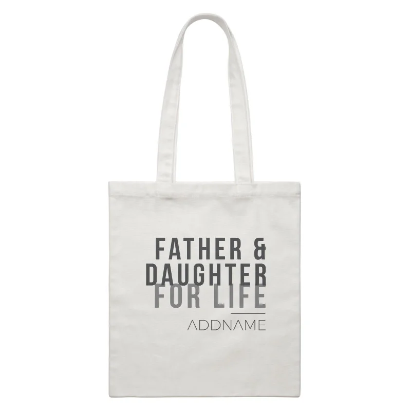 Waterproof Canvas Messenger Bag for Commuting in All WeatherFamily For Life Father & Daughter For Life Addname White Canvas Bag