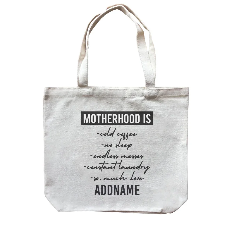 Military - Inspired Canvas Rucksack for Outdoor AdventuresFunny Mom Quotes Motherhood Is So Much Love Addname Canvas Bag