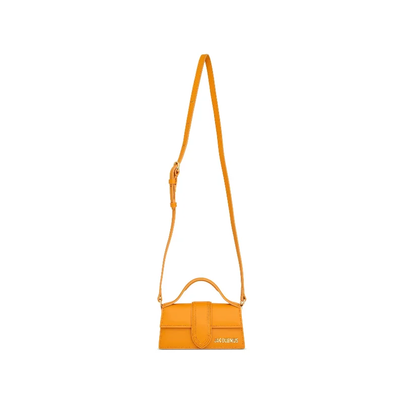 Women's Quilted Bucket Bag in Black with Silver Hardware for a Classic and Timeless StyleLe Bambino Leather Bag in Dark Orange