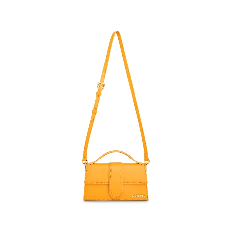 Vegan Leather Bucket Bag in Light Gray for the Ethical FashionistaLe Gran Bambino Leather Bag in Dark Orange