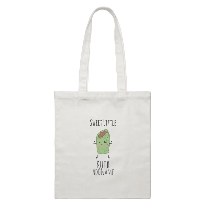 Plus - Size Canvas Tote Bag for Carrying Large ItemsRaya Kuih Sweet 2 Sweet Little Kuih Addname White Canvas Bag