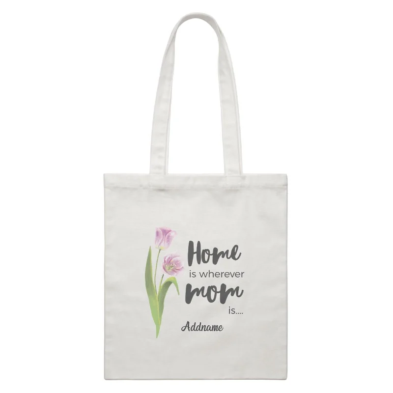 Rustic Brown Canvas Duffle Bag for Weekend GetawaysSweet Mom Quotes 1 Tulip Home Is Wherever Mom Is Addname White Canvas Bag