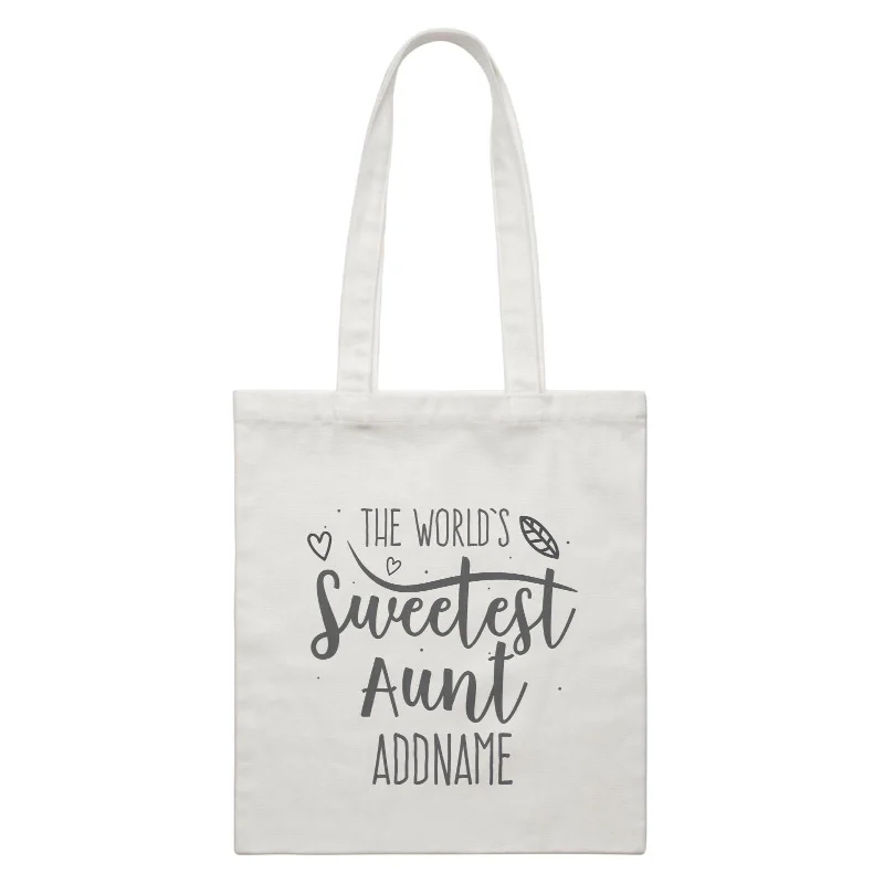 Military - Inspired Canvas Rucksack for Outdoor AdventuresSweet Mom Quotes 3 The Worlds Sweetest Aunt Addname White Canvas Bag