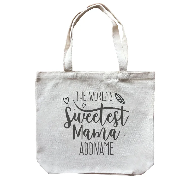 Rustic Brown Canvas Duffle Bag for Weekend GetawaysSweet Mom Quotes 3 The Worlds Sweetest Mama Addname Canvas Bag