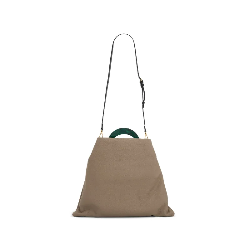 Women's Bucket Bag with Adjustable Shoulder Strap in Orange for Comfort on the GoVenice Medium Hobo Bag in Light Camel/Spherical Green