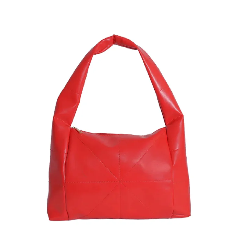 Women's Tote Bag with Zipper Closure in Red for Secure StorageHOBO RED