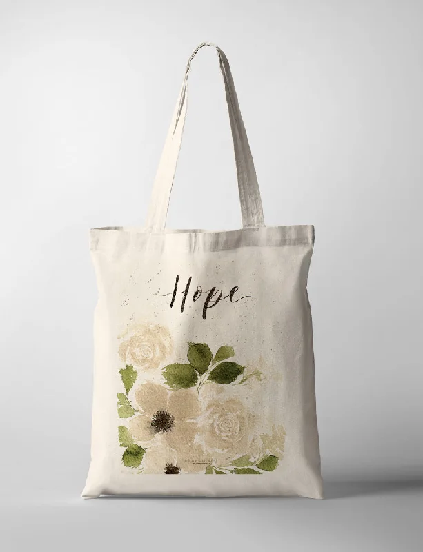 Faux Fur - Trimmed Tote Bag in White for a Cozy Winter LookHope {Tote Bag}