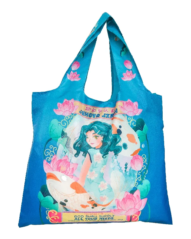 Women's Printed Tote Bag in Floral Patterns for a Spring - Themed Shopping TripJehova Jireh {Ecobag}