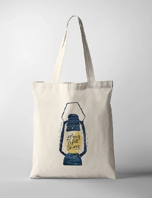 Patchwork Tote Bag in Denim with Vintage - Inspired Designs for a Retro AppealLet Your Light Shine {Tote Bag}