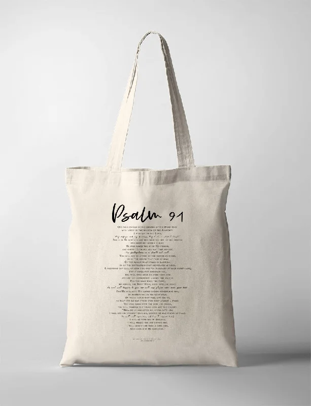 Faux Fur - Trimmed Tote Bag in White for a Cozy Winter LookMy Salvation {Tote Bag}