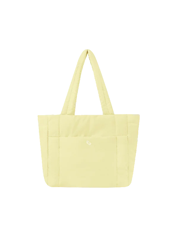 Geometric - Printed Tote Bag in Multicolor for a Contemporary and Trendy OutfitPuffer Shopper (Butter)