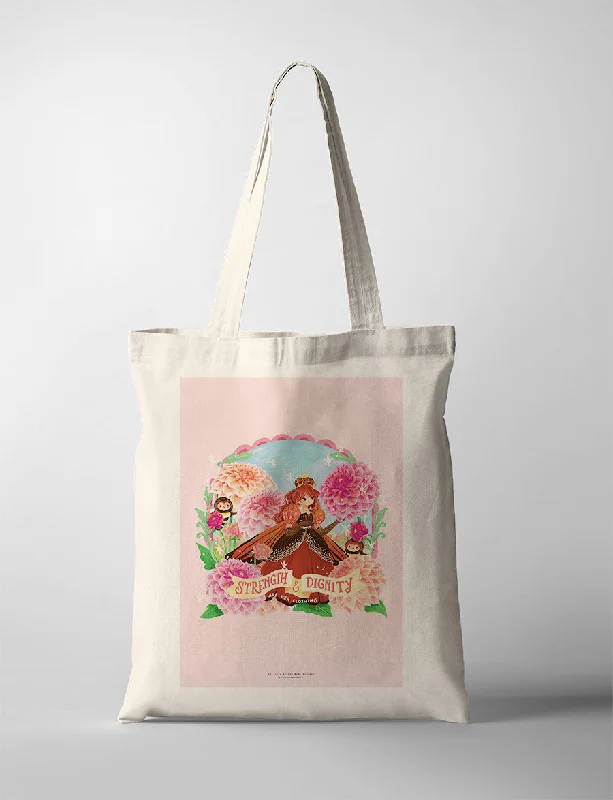 Women's Printed Tote Bag in Floral Patterns for a Spring - Themed Shopping TripQueen Monarch {Tote Bag}