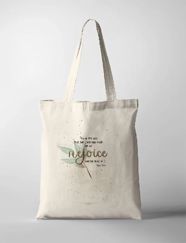 Women's Printed Tote Bag in Floral Patterns for a Spring - Themed Shopping TripRejoice and Be Glad {Tote Bag}