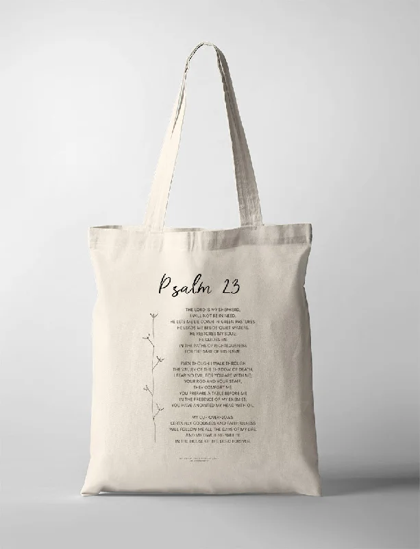 Metallic Tote Bag in Rose Gold with Chain Handles for a Glamorous Night OutThe Lord Is My Shepherd {Tote Bag}