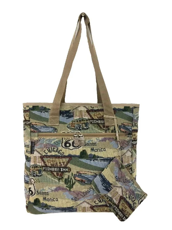 Embroidered Tote Bag in Beige with Floral Motifs for a Boho - Chic VibeWomen's Tapestry Tote Bag In Multi