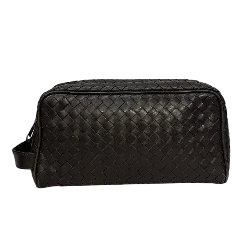 Women's Glittery Clutch in Blue for Disco - Themed EventsBOTTEGA VENETA/Clutch Bag/Leather/BLK/