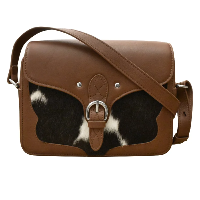 Leather - Trimmed Denim Crossbody Bag in Blue for a Vintage - Inspired LookWESTERN MEDIUM CROSSBODY