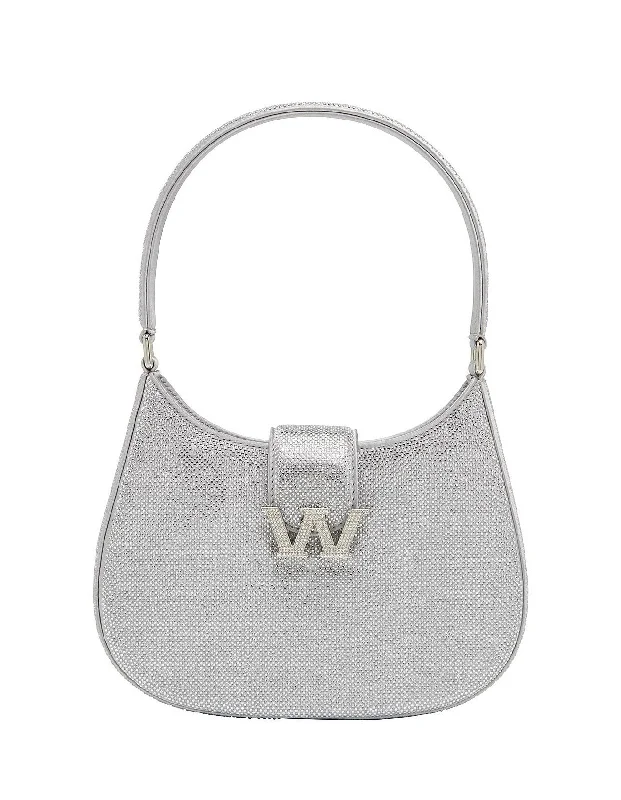 Embroidered Denim Shoulder Bag in Blue for a Vintage VibeW legacy Sequin Small Hobo, Alloy