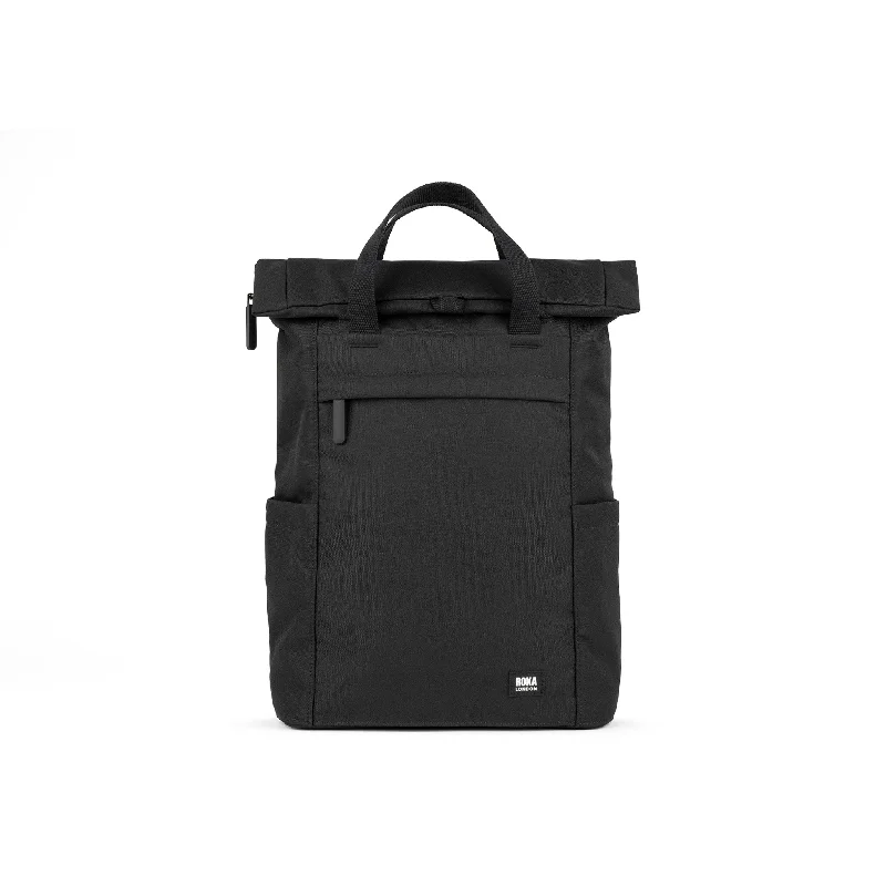 Waterproof Women's Backpacks with Laptop Compartments for Commuting in All WeatherAll Black Finchley Recycled Canvas