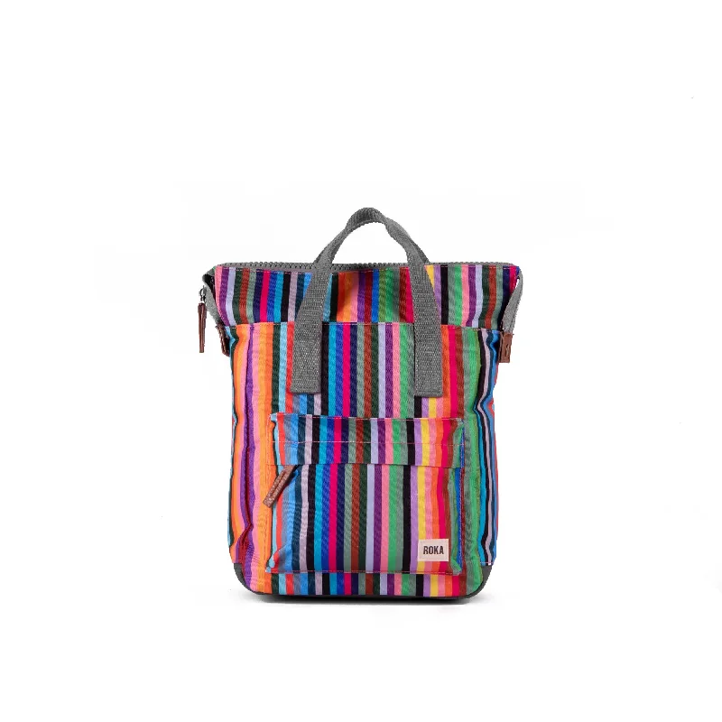 Bohemian - Style Women's Backpacks in Multicolor with Tassels for a Free - Spirited LookBantry B Multi Stripe Recycled Canvas