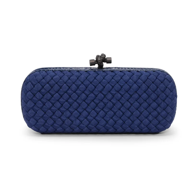 Pearl - Embellished Clutch in Cream for Bridal ShowersBottega Veneta Blue Satin Intrecciato Stretch Knot Clutch