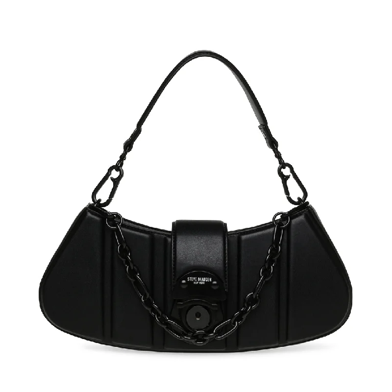 Crossbody Shoulder Bag in Black Leather with Gold Hardware for Night OutsBtwyla Bag BLACK/BLACK