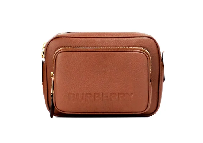 Plus - size Women's Crossbody Bag in Burgundy for Ample StorageBurberry Small Branded Tan Brown Leather Camera Crossbody Bag