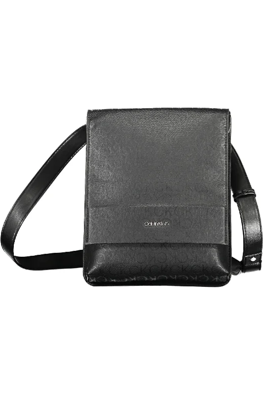 Metallic Shoulder Bag in Gold for Special OccasionsCalvin Klein Black Polyester Men Shoulder Bag