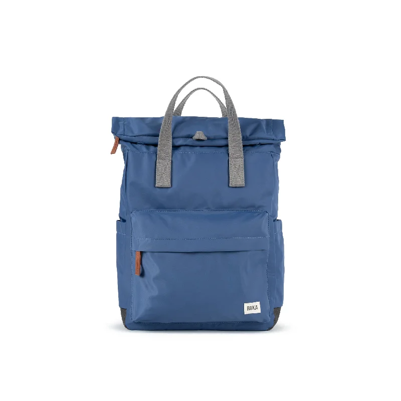 Leather - Trimmed Women's Backpacks in Cream for a Touch of LuxuryCanfield B Burnt Blue Recycled Nylon