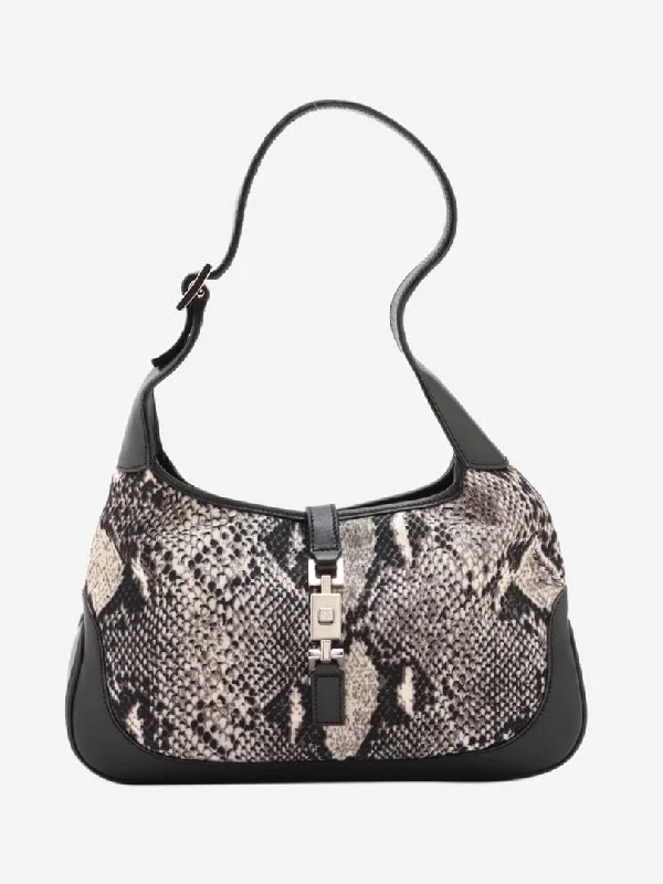 Pvc Shoulder Bag in Clear with Glitter for a Fun and Modern LookGrey Jackie small nylon coated canvas shoulder bag