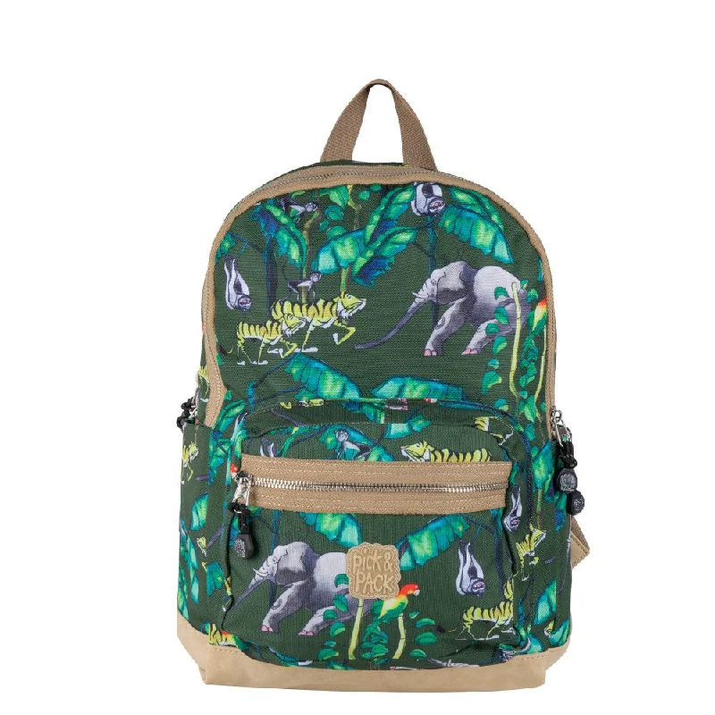 Floral - Printed Women's Backpacks in Pastel Colors for Spring and Summer AdventuresHappy Jungle Backpack M Bamboo