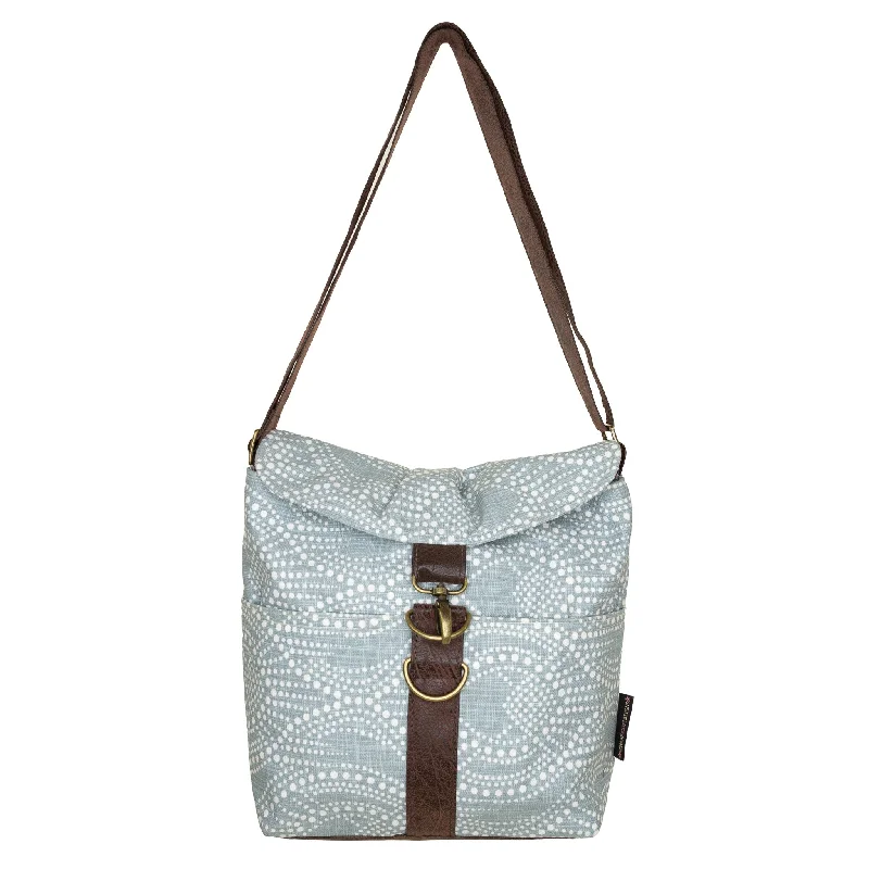 Geometric - Printed PVC Crossbody Bag in Multicolor for Trendy Street StyleLaura Premier: Blue Cup