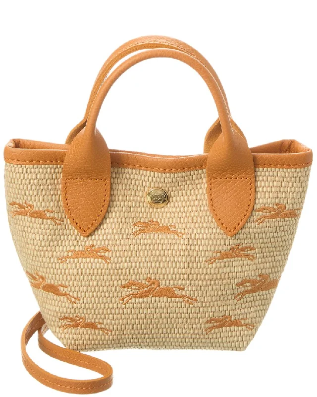 Quilted Leather Crossbody Bag in Cream for a Classic and Elegant AppearanceLongchamp Le Panier Pliage XS Canvas Basket Bag