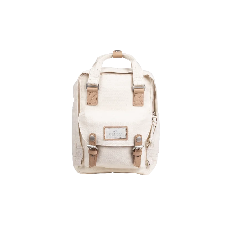 RFID - Blocking Women's Backpacks in Black for Protecting Your CardsMacaroon Mini Organic Cotton Series Beige Backpack