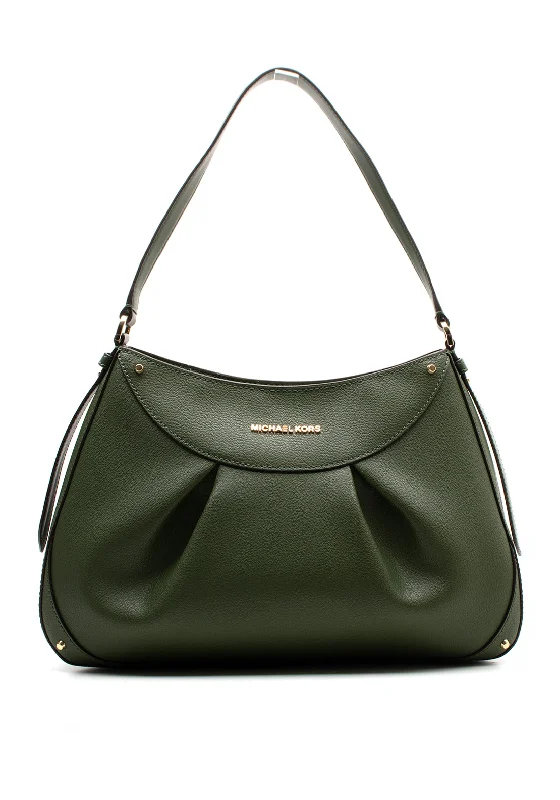 Shoulder Bag with Chain Strap in Silver for a Trendy AppearanceMICHAEL Michael Kors Medium Enzo Shoulder Bag, Amazon Green