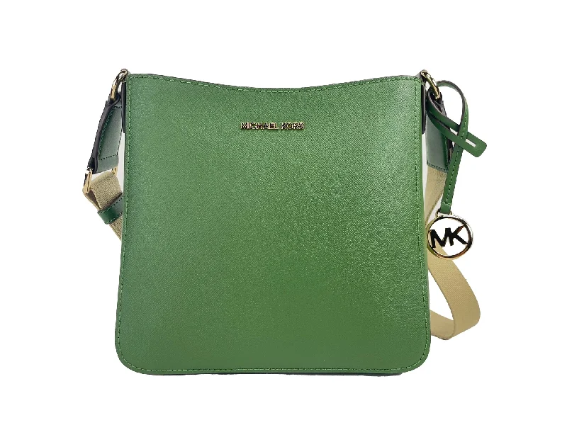 Quilted Leather Crossbody Bag in Cream for a Classic and Elegant AppearanceMichael Kors Jet Set Small Messenger Crossbody Bag Green