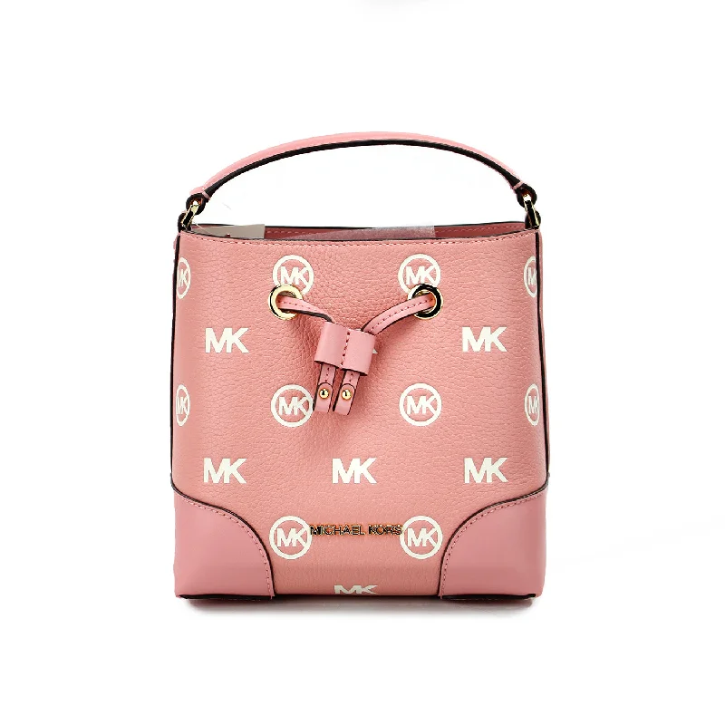 Geometric - Printed PVC Crossbody Bag in Multicolor for Trendy Street StyleMichael Kors Mercer Small Primrose Embossed Drawstring Bucket Messenger Bag