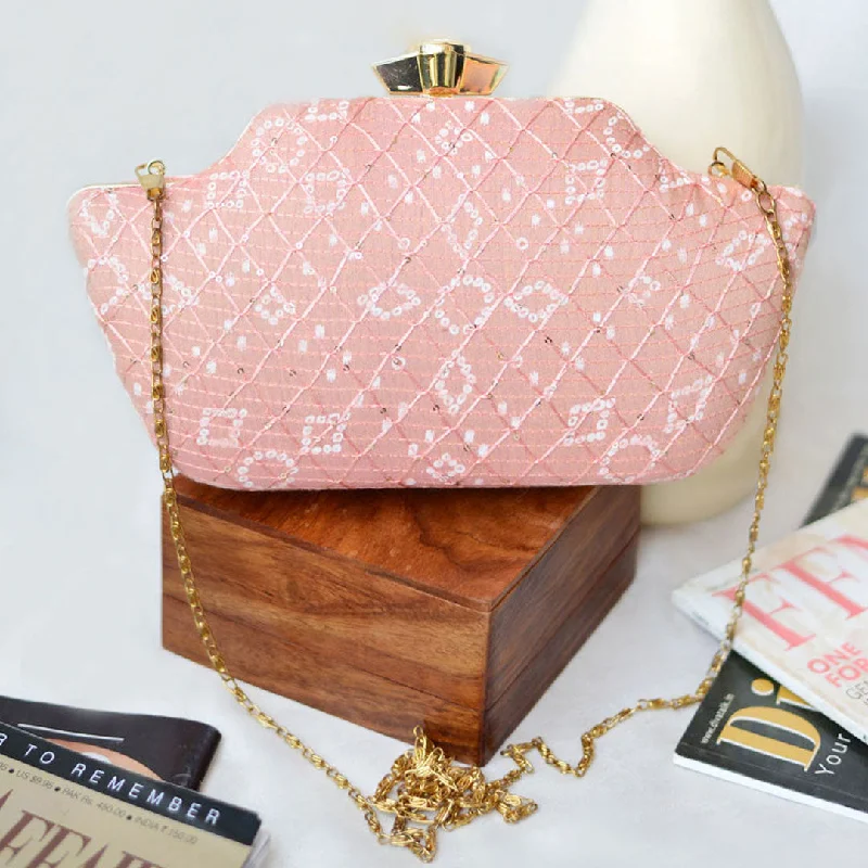 Large Sequin Clutch in Gold for Red - Carpet EventsPink Embroidered Clutch