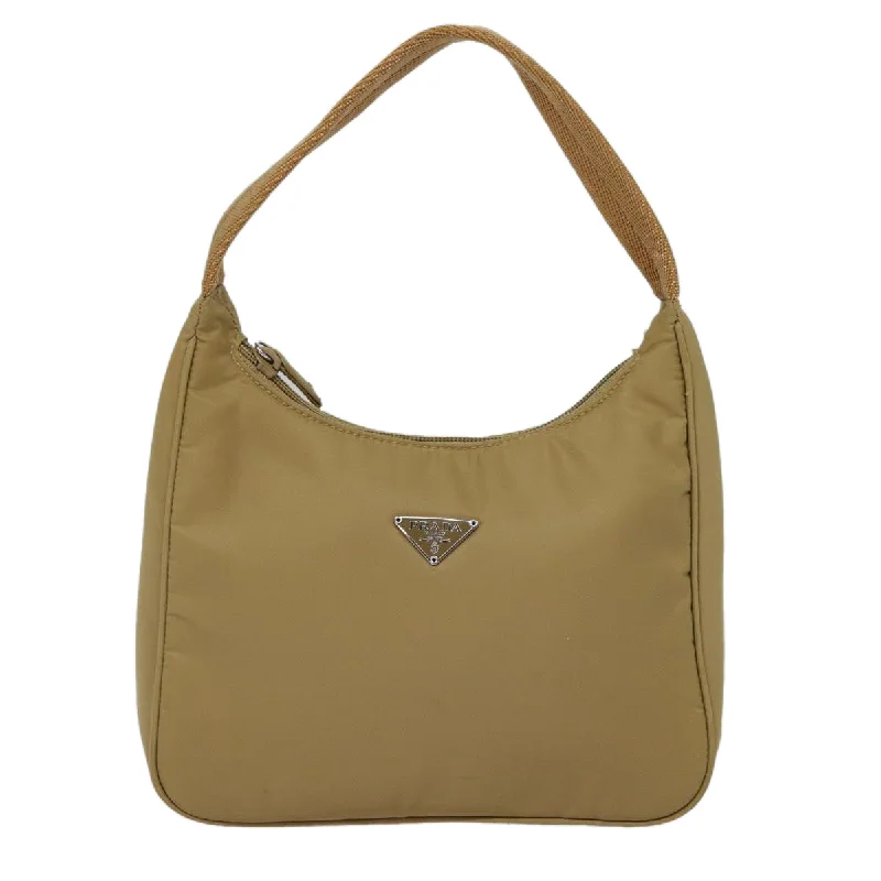 Women's Monogrammed Leather Clutch in Tan for Personalized StylePrada Tessuto  Canvas Handbag (Pre-Owned)