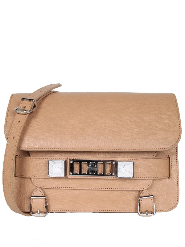 Vegan Leather Shoulder Bag in Gray for Ethical Fashion LoversPS11 Classic Textured Makeup