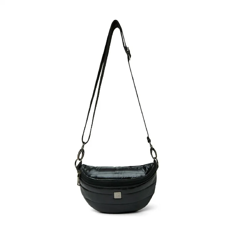 Geometric - Printed PVC Crossbody Bag in Multicolor for Trendy Street StyleShining Star Fanny Pack/crossbody Bag In Pearl Black