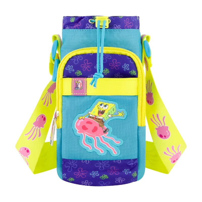 Hand - painted Canvas Crossbody Bag in Yellow for a Unique and Artistic LookSPONGEBOB JELLYFISH WATER BOTTLE CROSSBODY