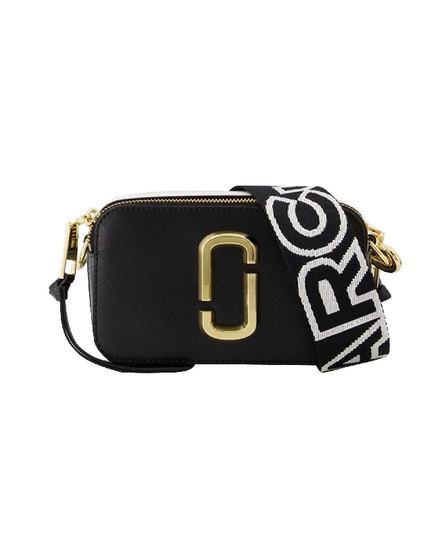 Women's Mini Crossbody Bag in Pink Velvet with Rhinestone Accents for Girls' Nights OutThe Snapshot Crossbody - Marc Jacobs - Leather - Black