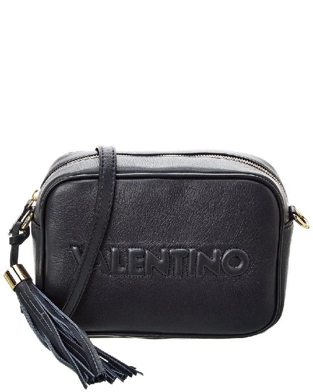 Embroidered Silk Crossbody Bag in Purple for Formal Events and WeddingsValentino by Mario Valentino Mia Embossed Leather Crossbody