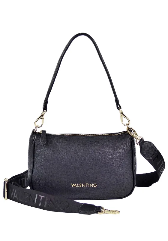 Shoulder Bag with Geometric Pattern in Multicolor for a Contemporary StyleValentino Never Pebbled Shoulder Bag, Black