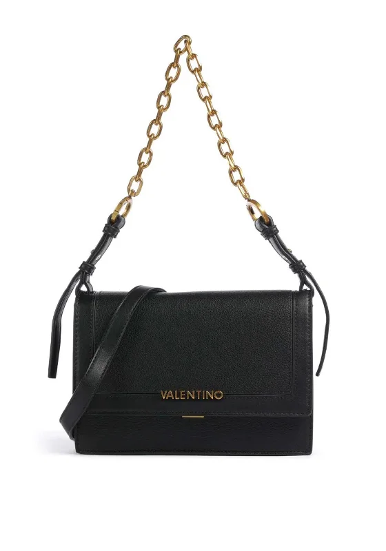 Women's Shoulder Bag with Floral Embroidery in Purple for Spring WalksValentino Ushuaia Structured Shoulder Bag, Black