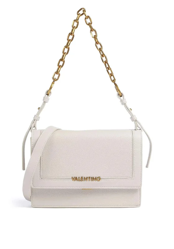 Metallic Shoulder Bag in Gold for Special OccasionsValentino Ushuaia Structured Shoulder Bag, Ecru