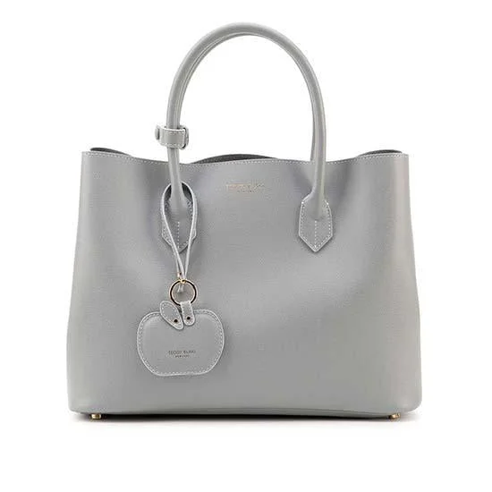 Shoulder Bag with Chain Strap in Silver for a Trendy AppearanceVanessa Palmellato 14" - Light Grey